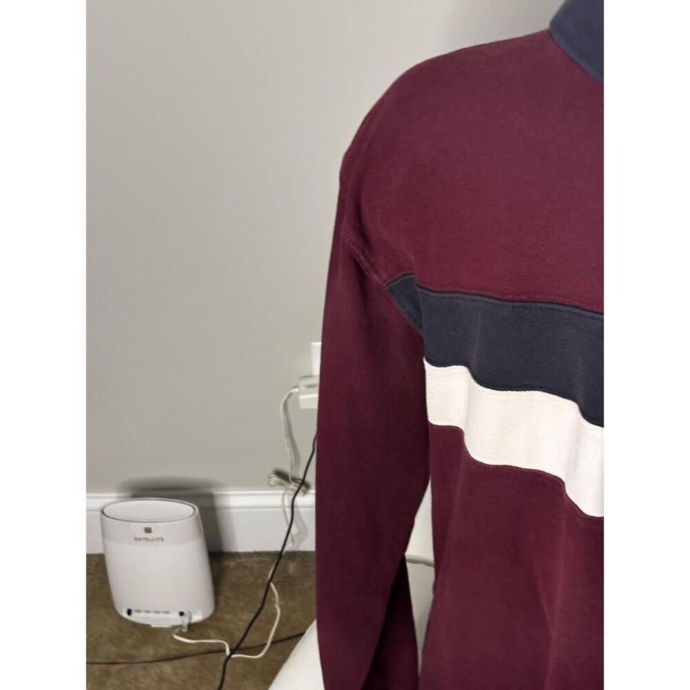 Chaps Men's Red and Blue Hoodie - Picture 2 of 3